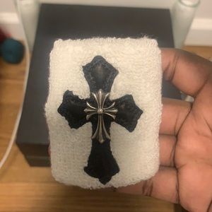 Chrome Hearts wristband. Color: White